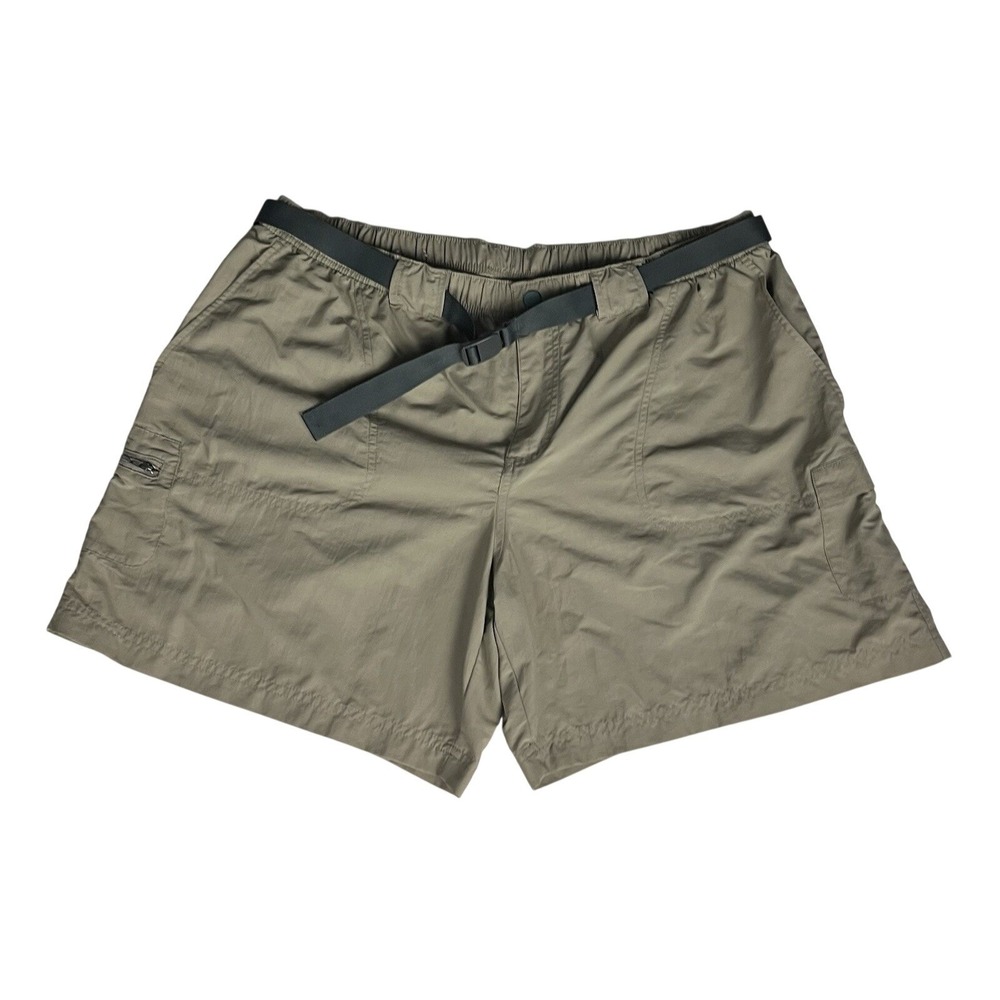 Columbia Womens Tan 6" Inseam Sandy River‎ Cargo Belted Shorts Size XL  Beige